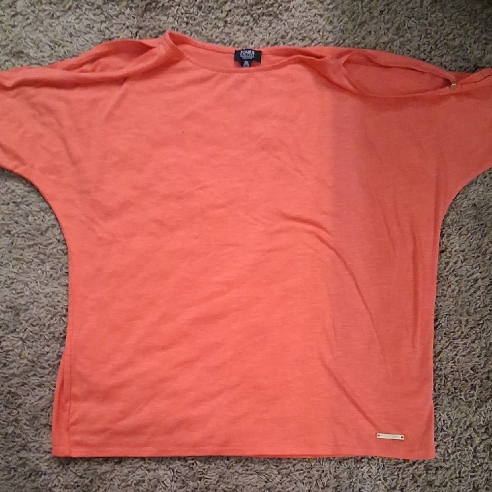 Guess Vibrant Coral Short Sleeve Top